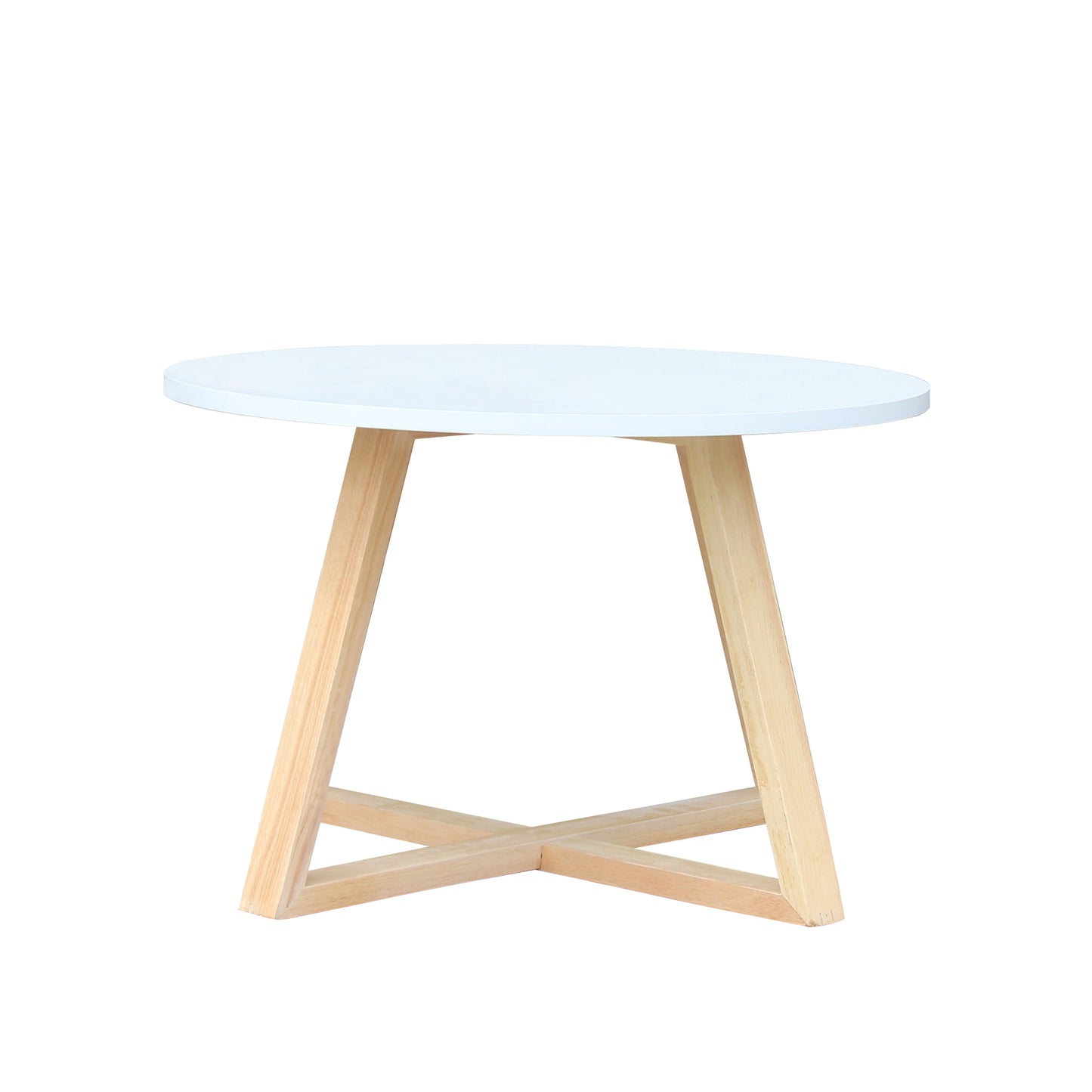 CHOTTO - Juji Round Top Coffee Table - White - 70cm