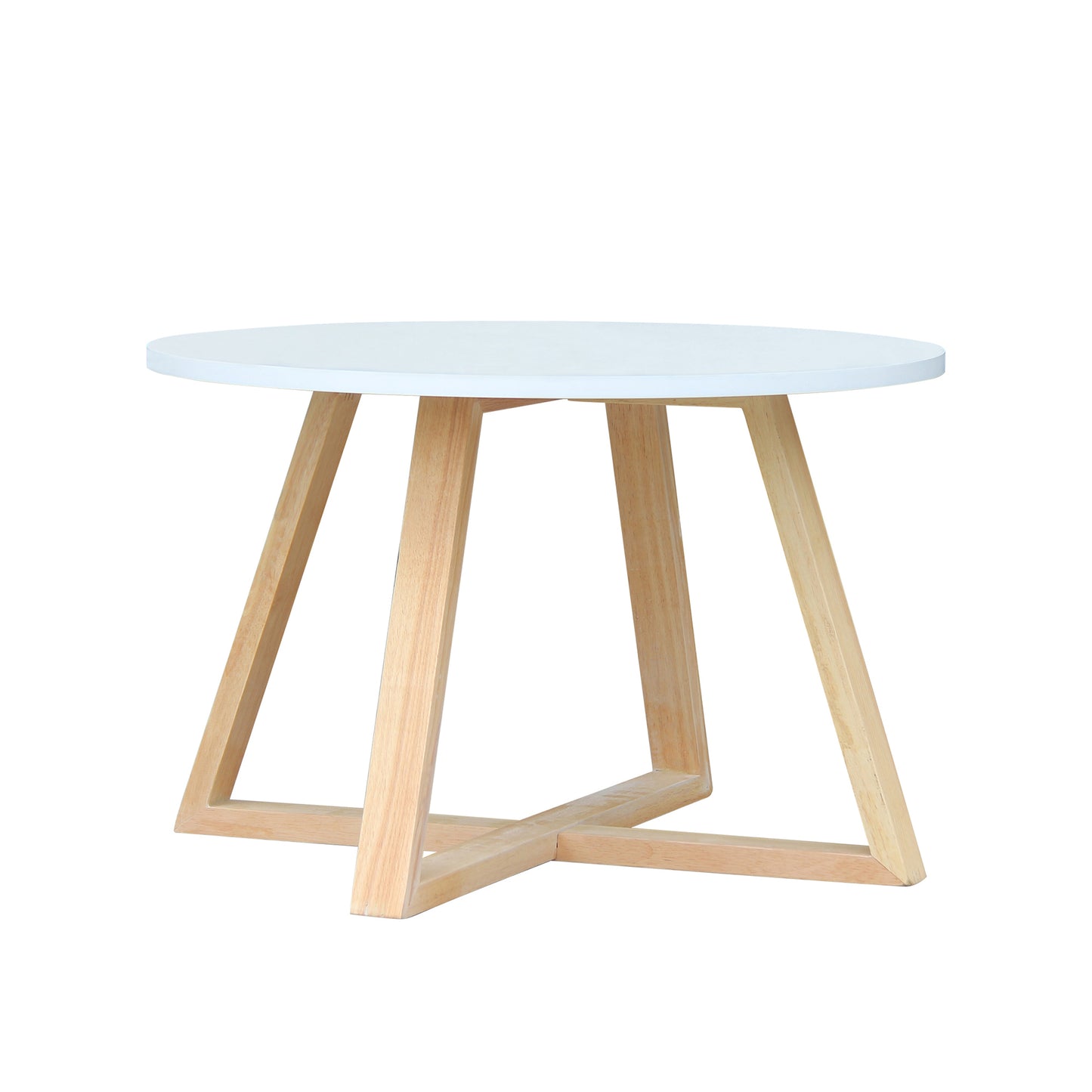 CHOTTO - Juji Round Top Coffee Table - White - 70cm
