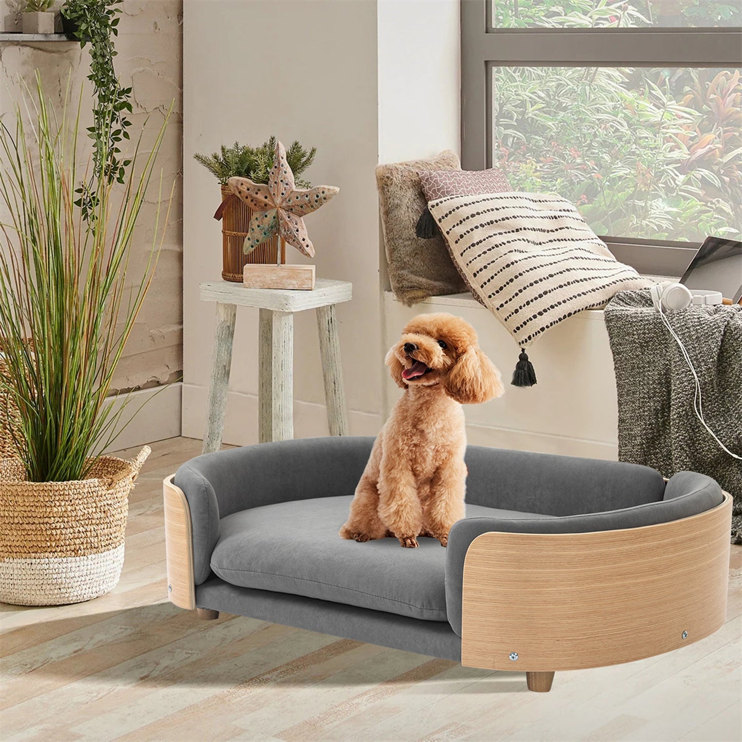CHOTTO PET's - Fuwa Pet Sofa - Medium Grey