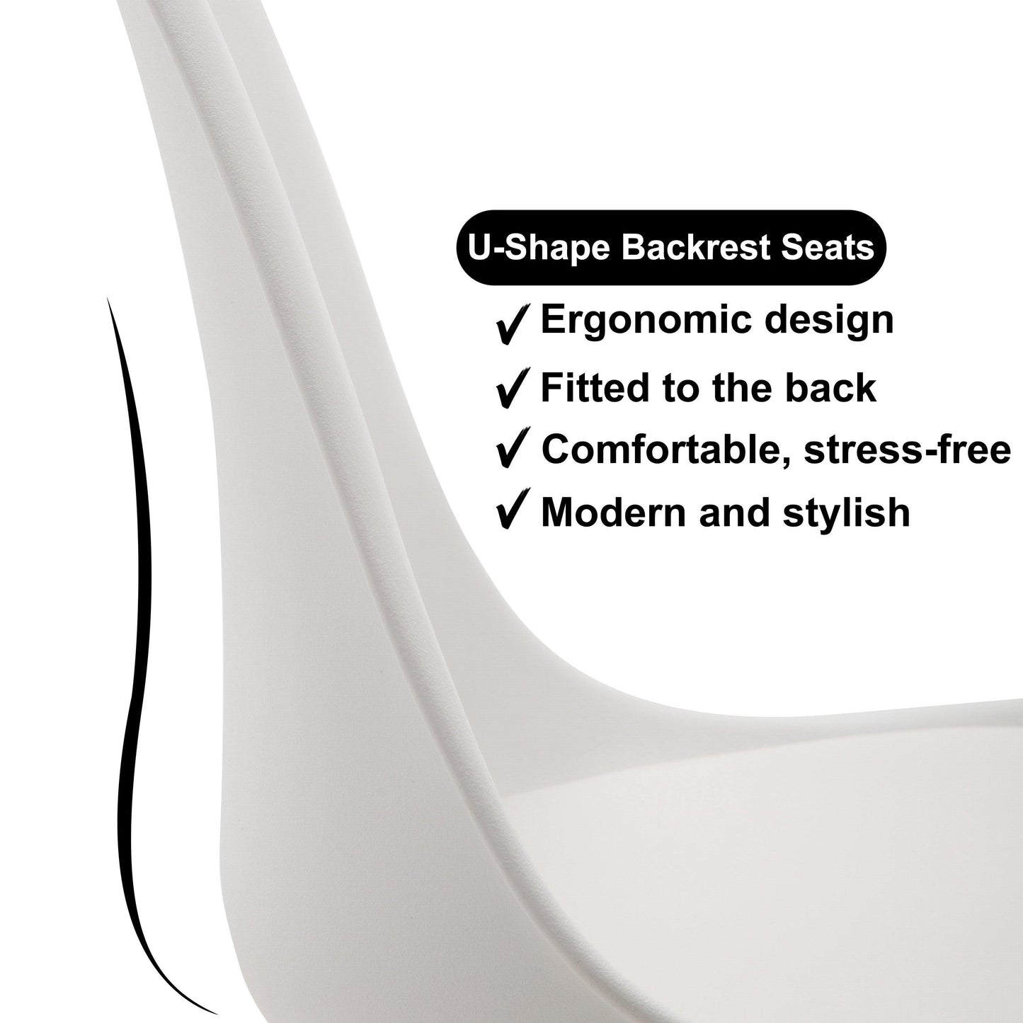 Ando Dining Chairs - White x 2 - Chotto Furniture