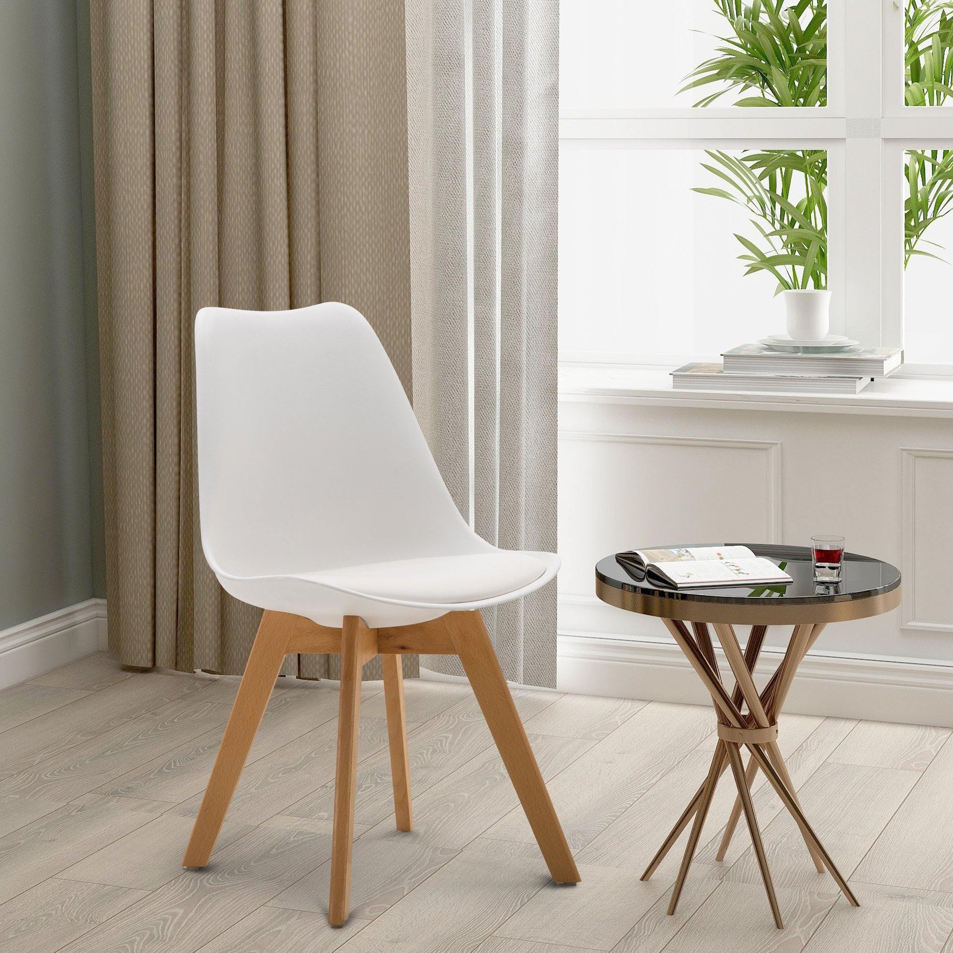 Ando Dining Chairs - White x 4 - Chotto Furniture