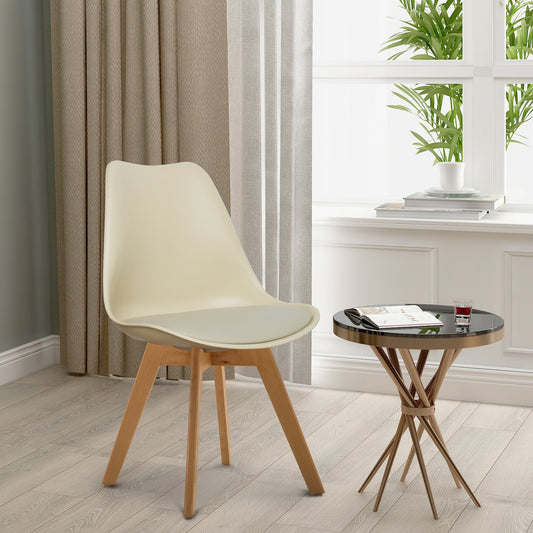 CHOTTO - Ando Dining Chairs - Beige x 4
