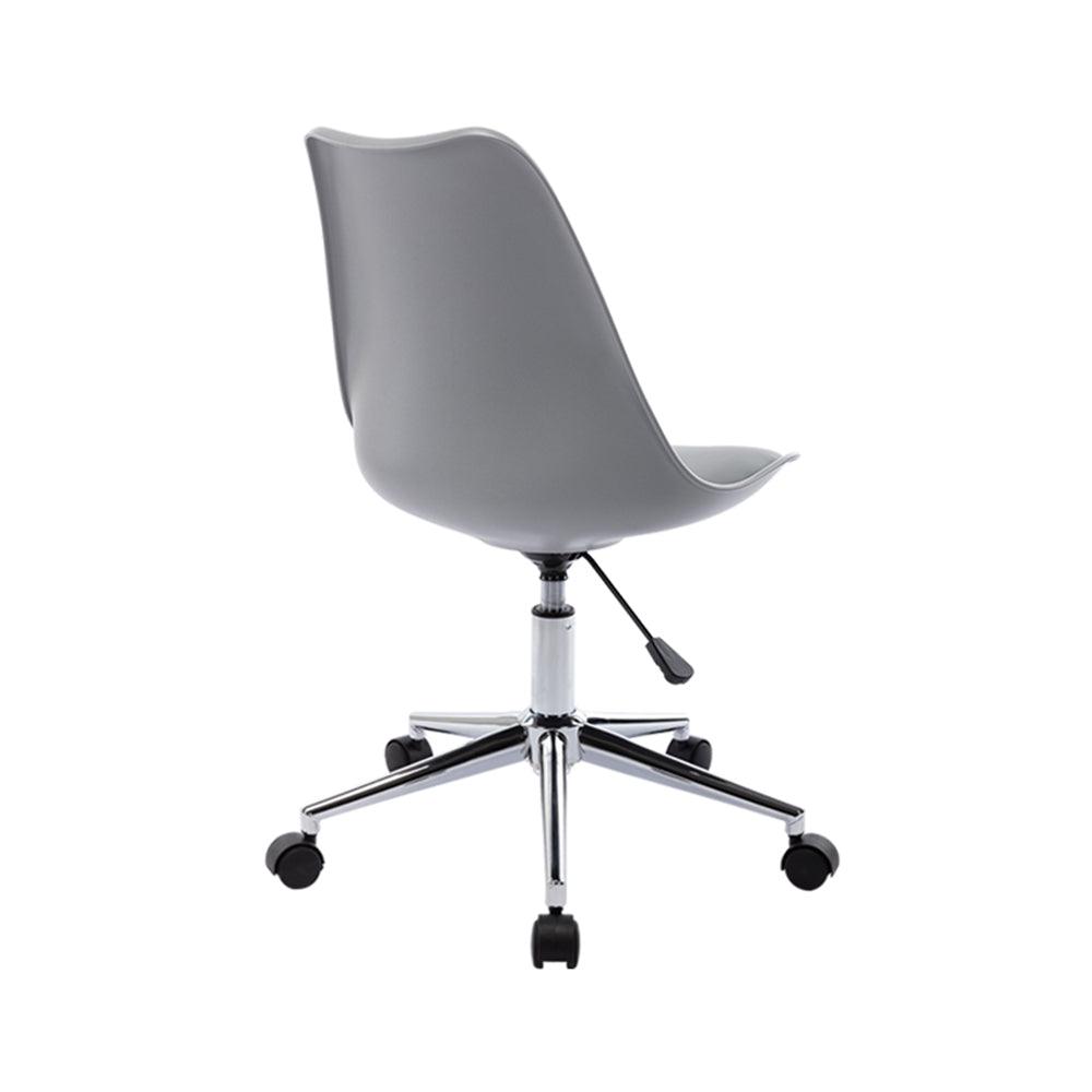 Ando Office Desk Chair with Vegan Leather Seat - Grey - Chotto Furniture