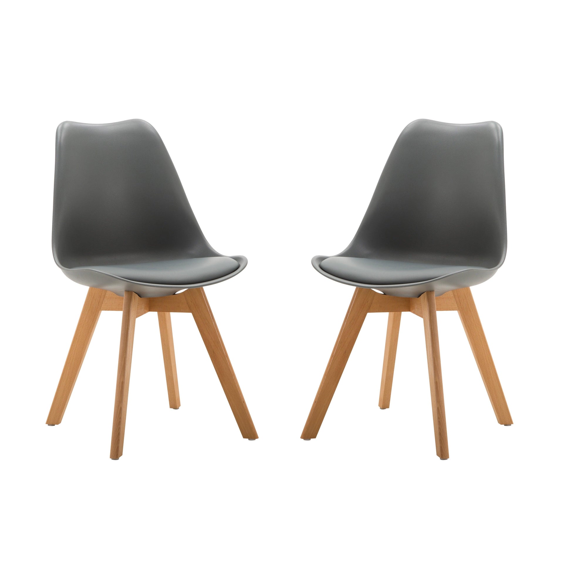 Ando Dining Chairs - Grey x 2 - Chotto Furniture