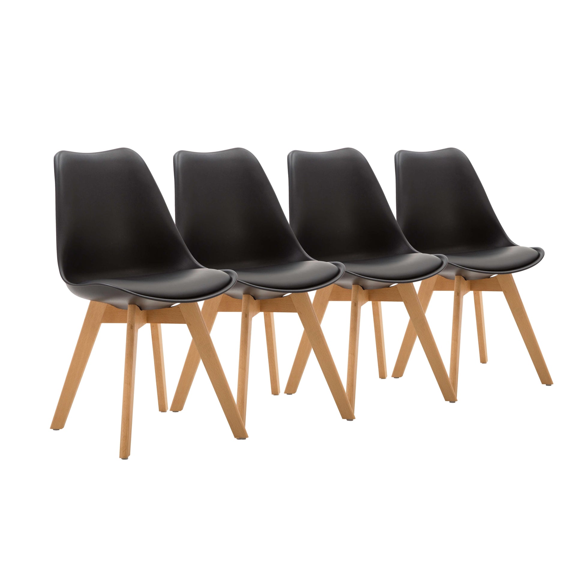 Ando Dining Chairs - Black x 4 - Chotto Furniture