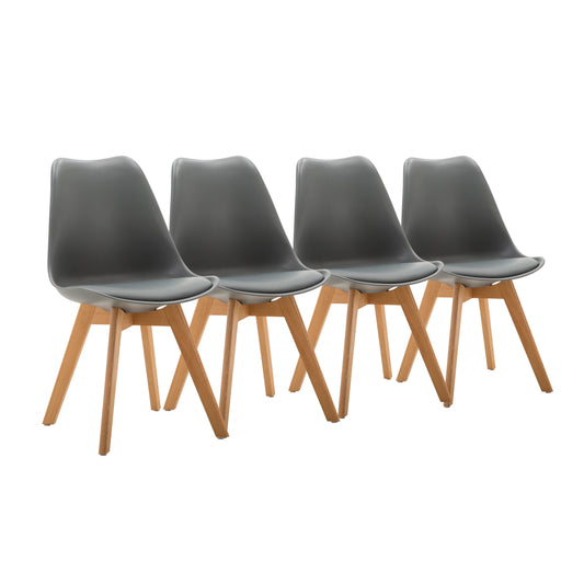 Ando Dining Chairs - Grey x 4 - Chotto Furniture