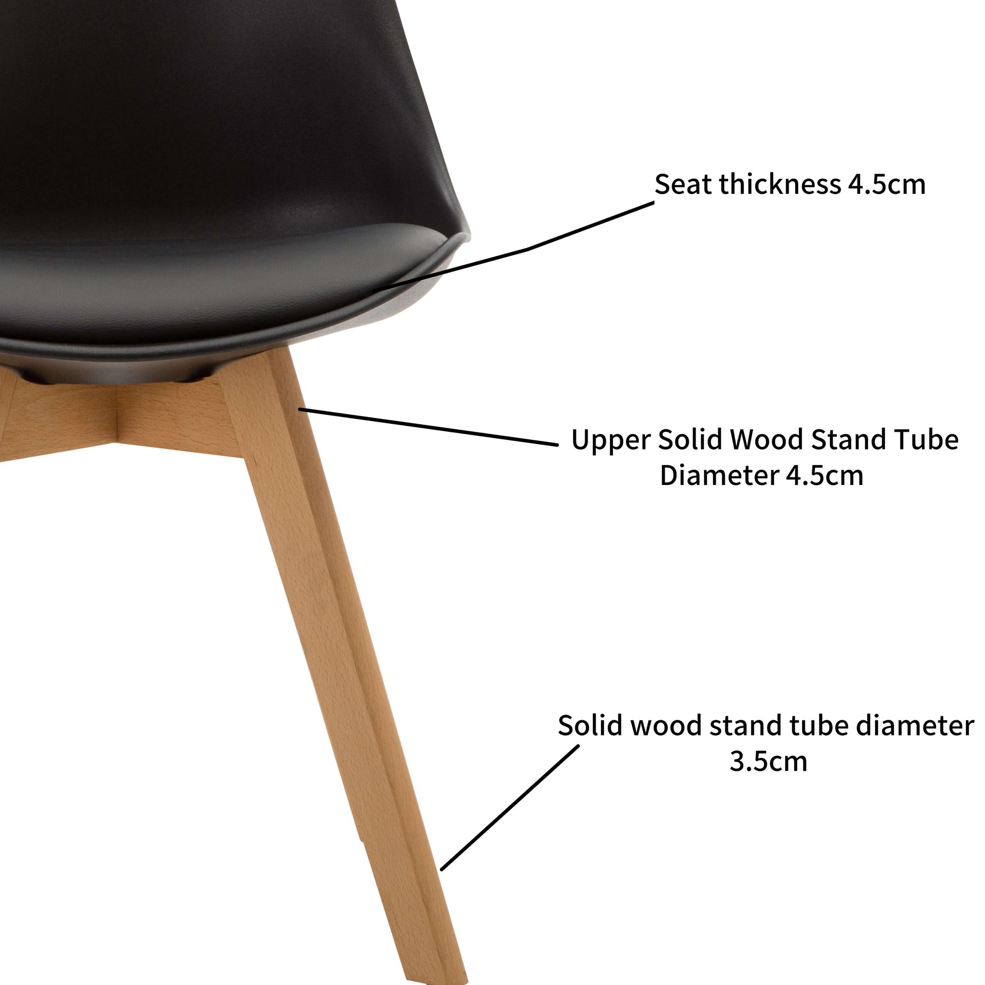 Ando Dining Chairs - Black x 2 - Chotto Furniture