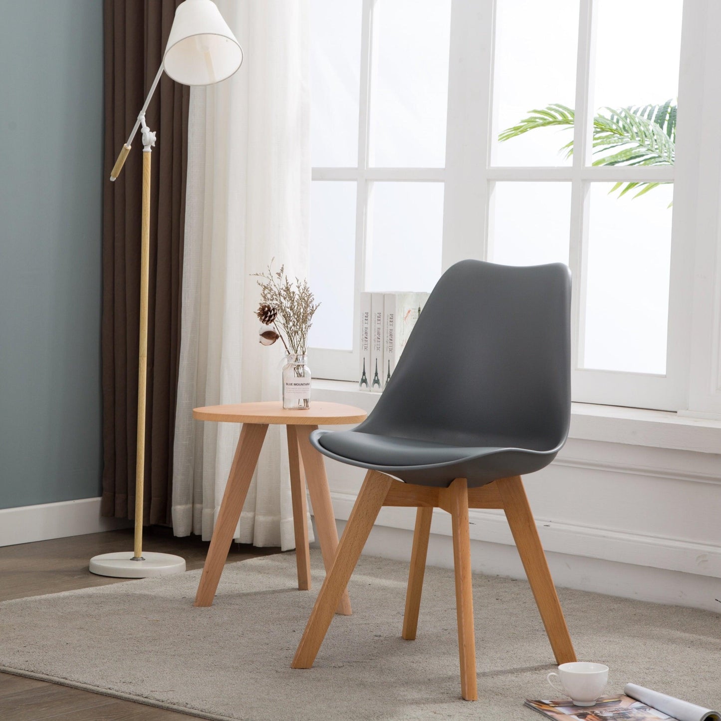 Ando Dining Chairs - Grey x 2 - Chotto Furniture