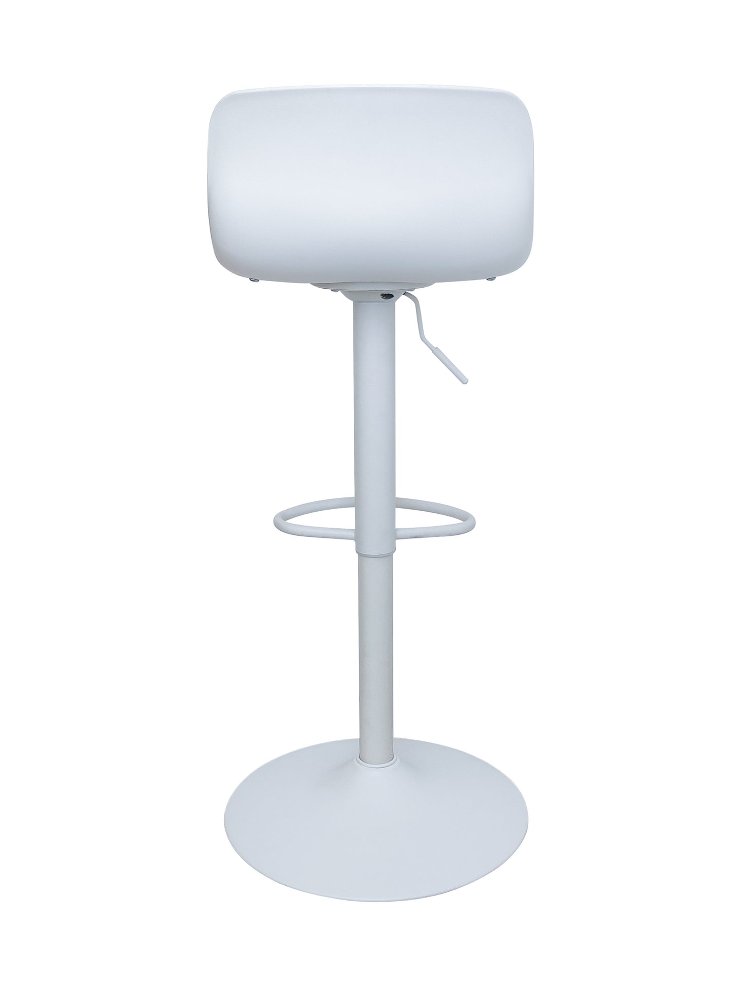 CHOTTO - Eri Adjustable Swivel Bar Stools with Padded Seat - White x 2