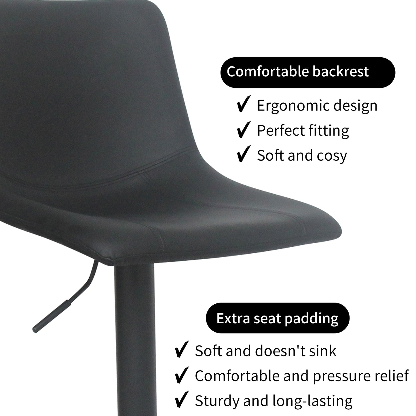 CHOTTO - Kage Bar Stools - Black x 2