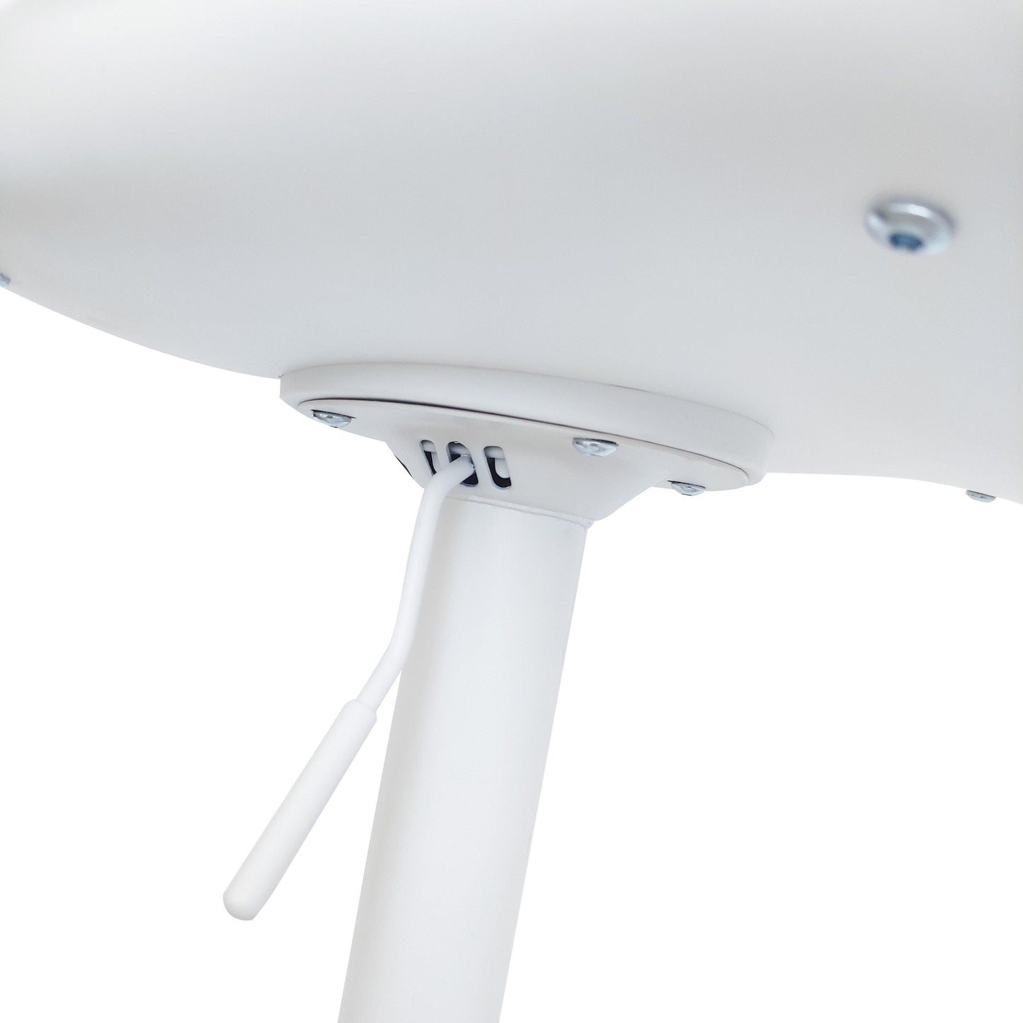 Eri Adjustable Swivel Bar Stools - White x 2 - Chotto Furniture
