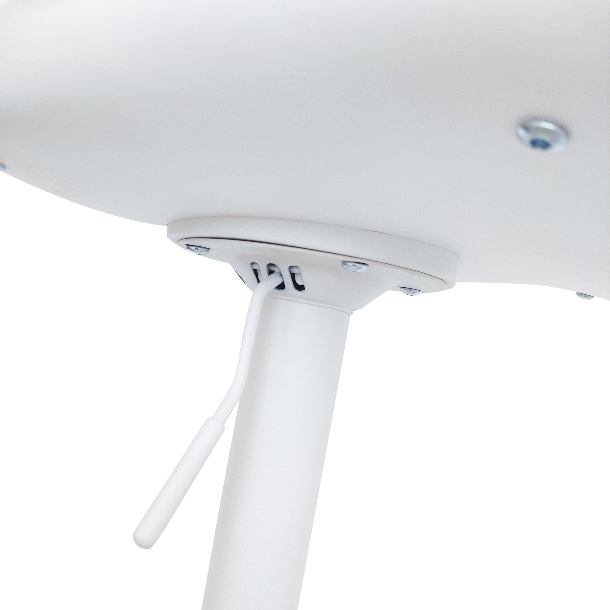 Eri Adjustable Swivel Bar Stools - White x 2 - Chotto Furniture