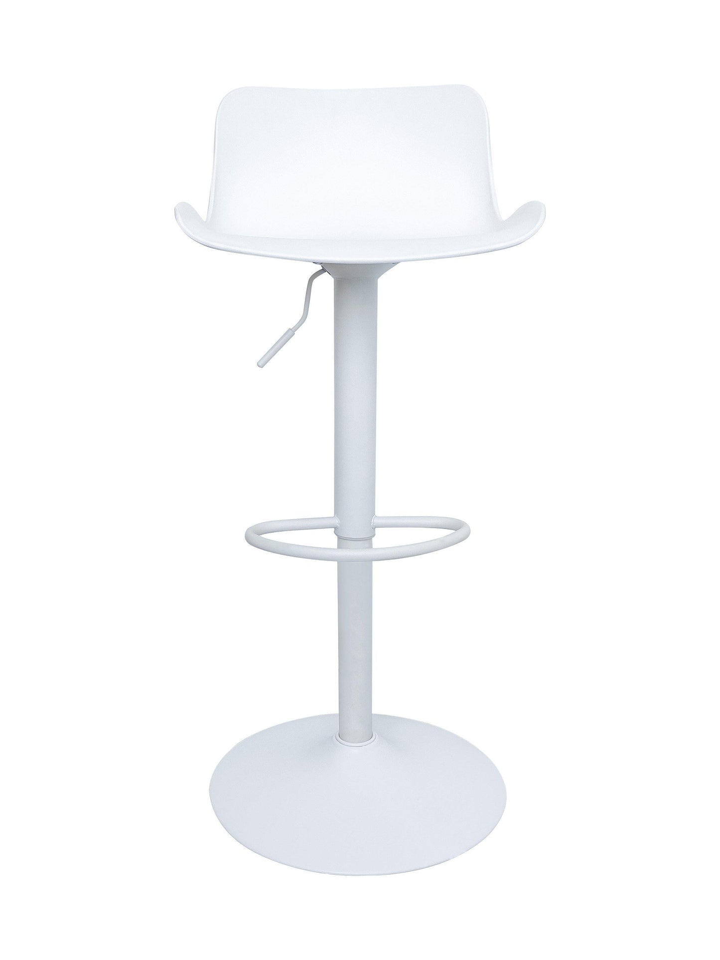 Eri Adjustable Swivel Bar Stools - White x 2 - Chotto Furniture