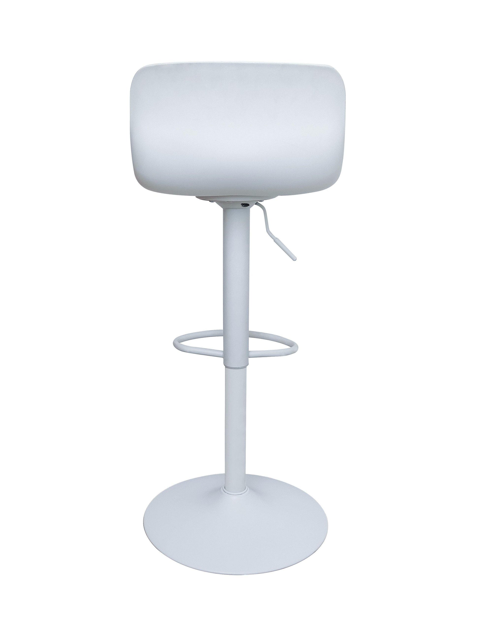 Eri Adjustable Swivel Bar Stools - White x 2 - Chotto Furniture