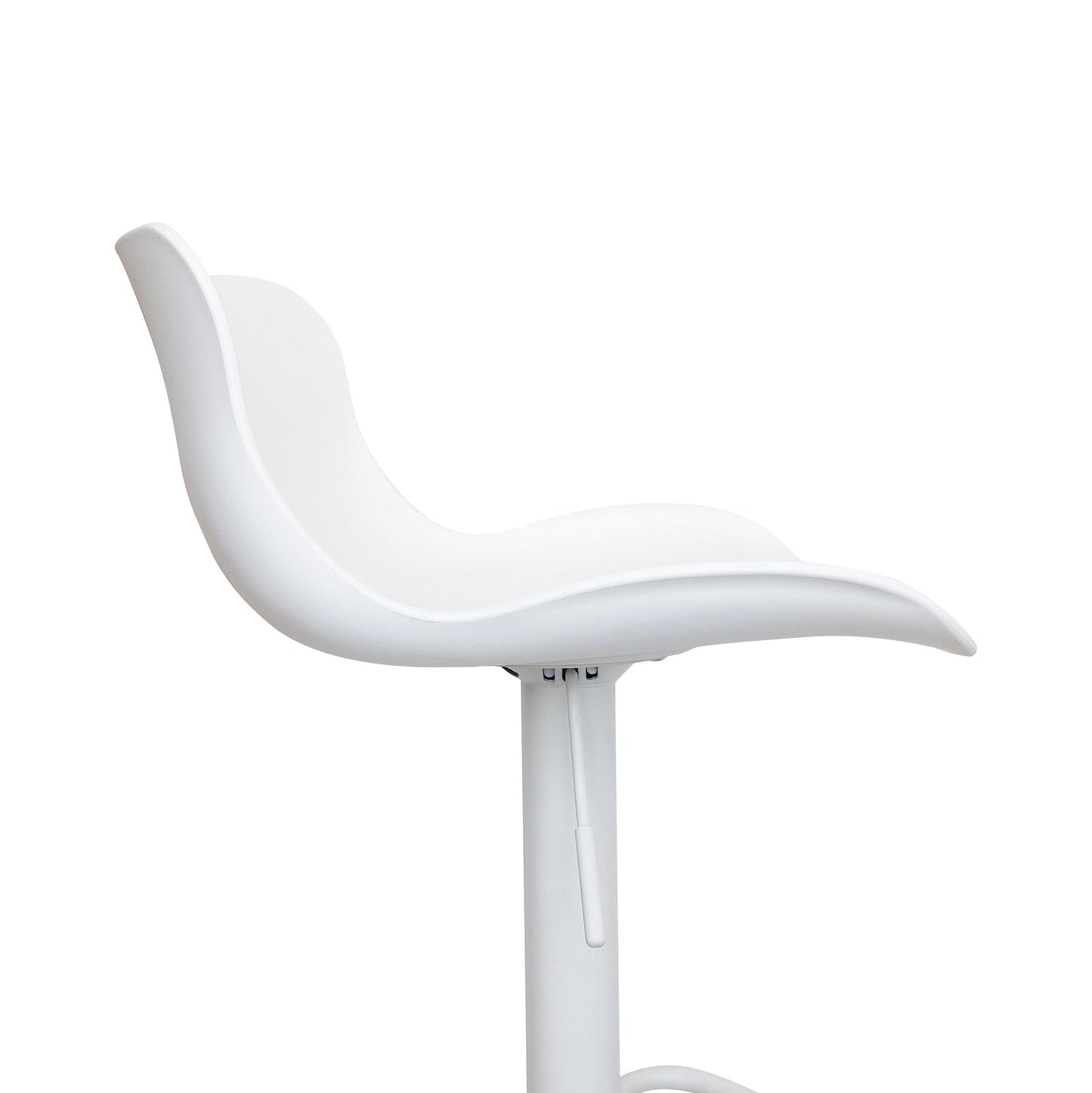 Eri Adjustable Swivel Bar Stools - White x 2 - Chotto Furniture