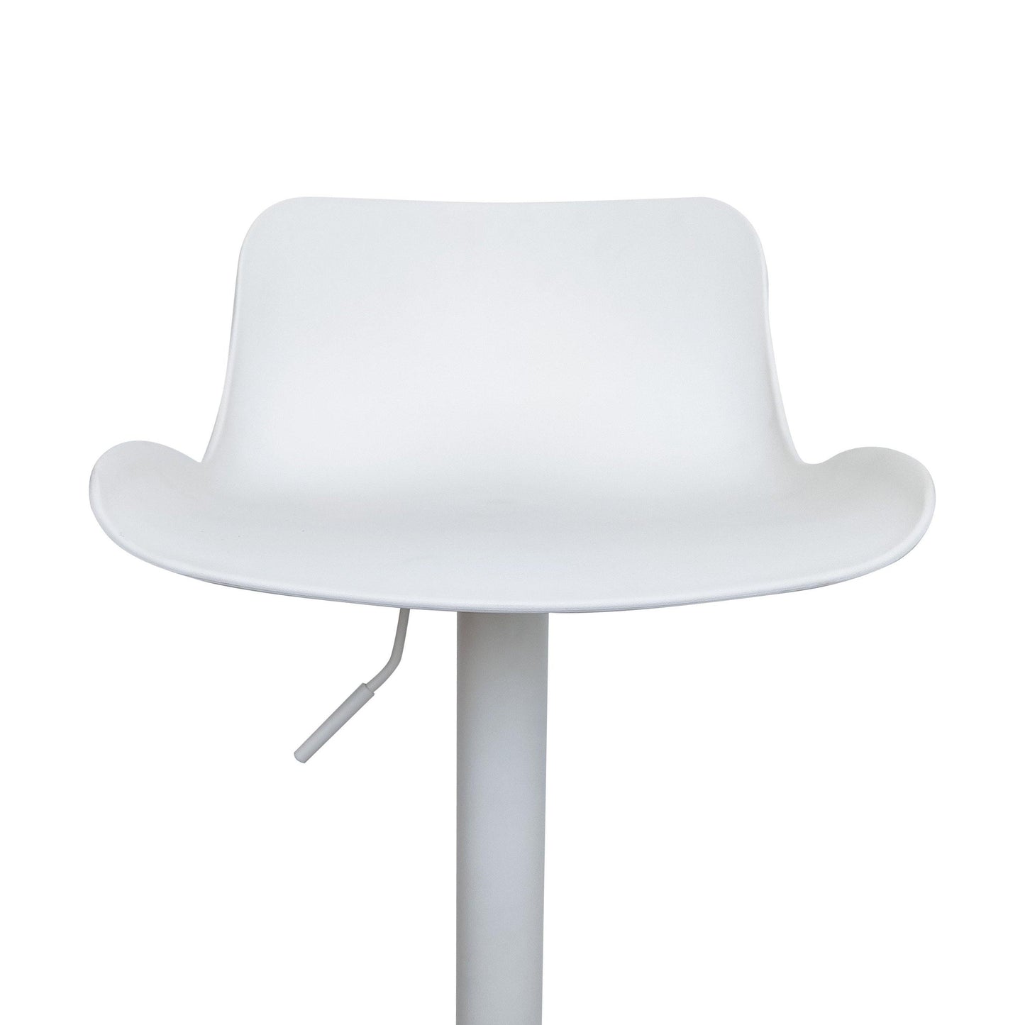 Eri Adjustable Swivel Bar Stools - White x 2 - Chotto Furniture