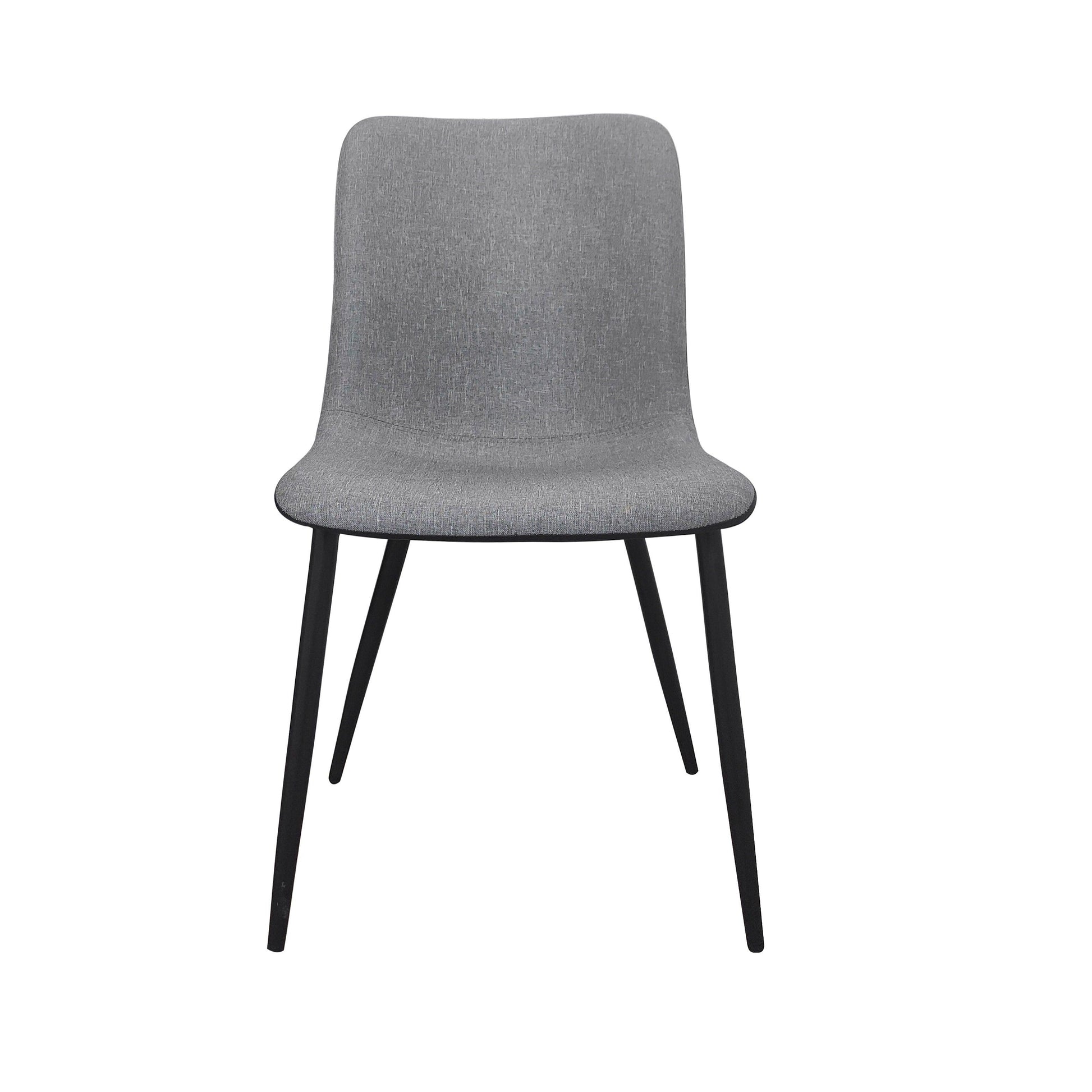 Kaito Fabric Dining Chairs With Metal Legs - Grey x 4 - Chotto Furniture