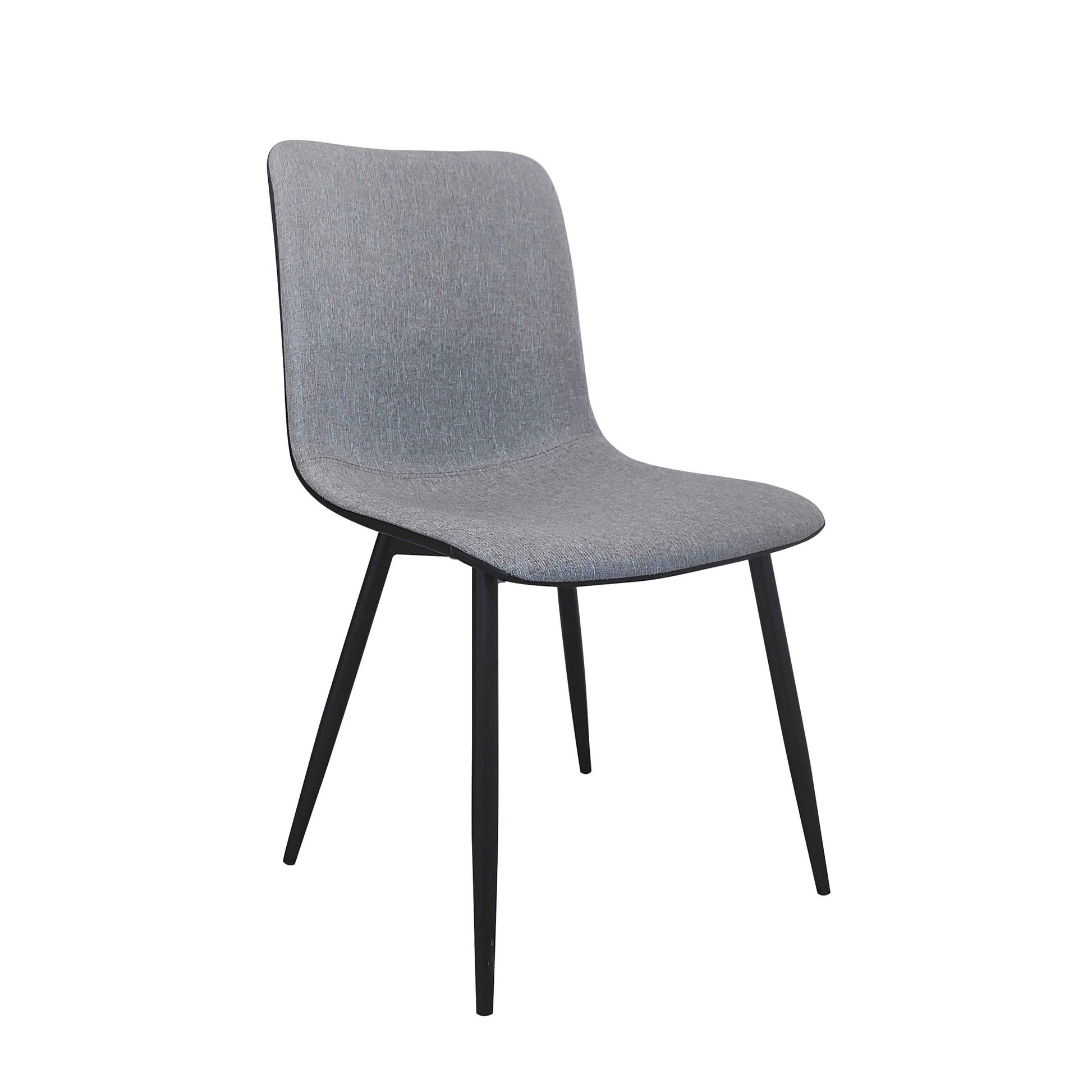 Kaito Fabric Dining Chairs With Metal Legs - Grey x 4 - Chotto Furniture