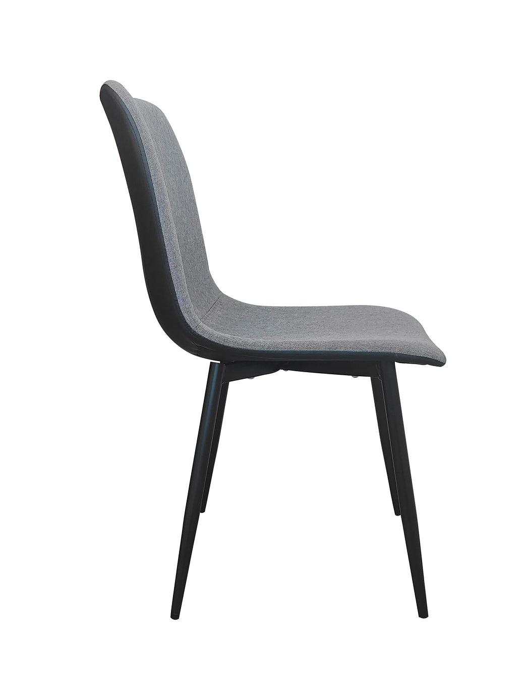 Kaito Fabric Dining Chairs With Metal Legs - Grey x 4 - Chotto Furniture
