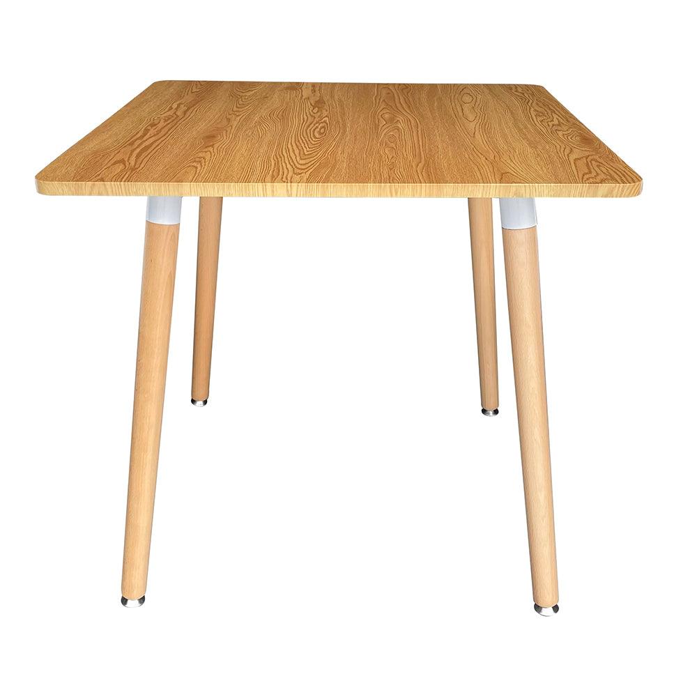 Hako Square Top Dining Table with Wooden Legs - Wood - Chotto Furniture