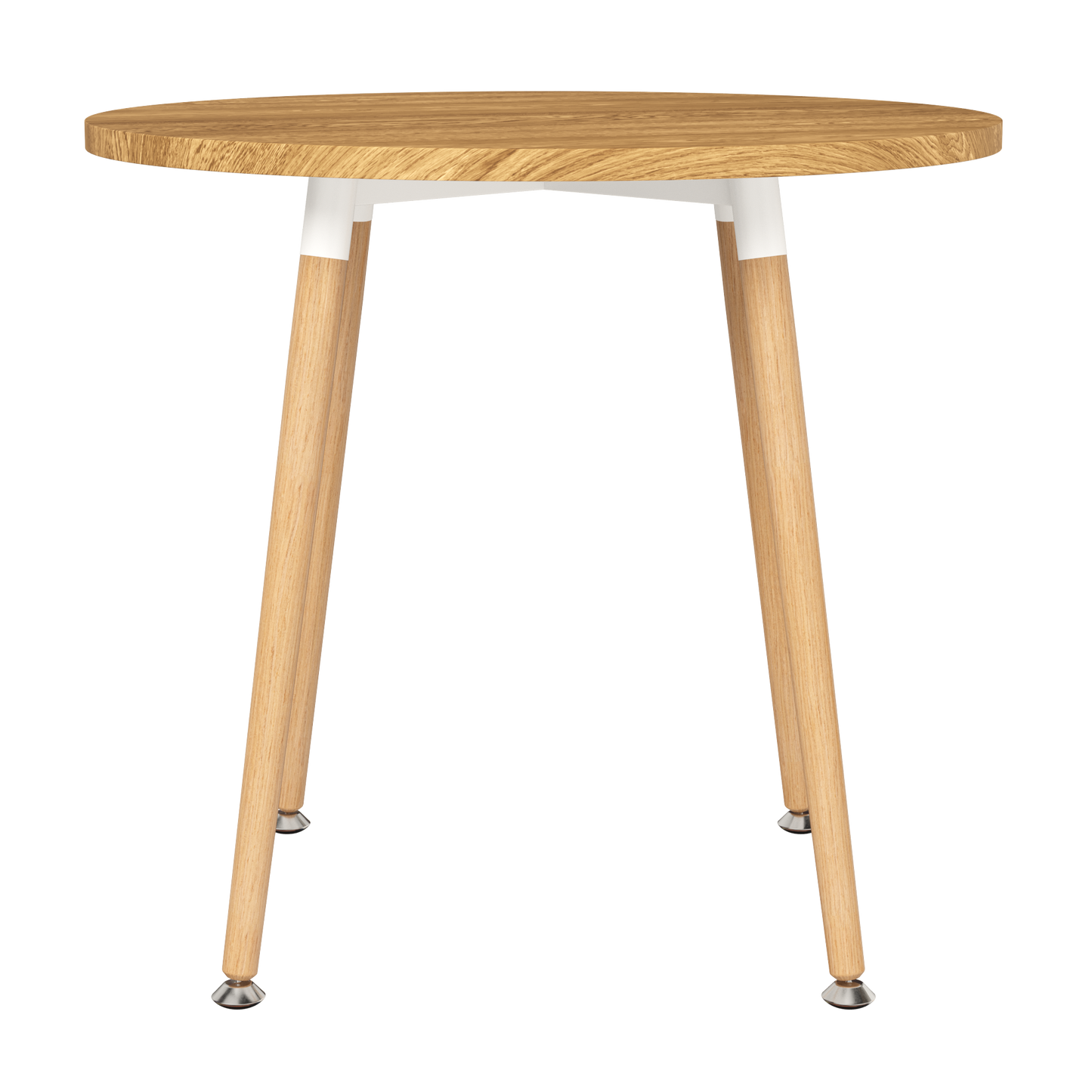 CHOTTO - Enso Round Top Dining Table with Wooden Legs - Wood