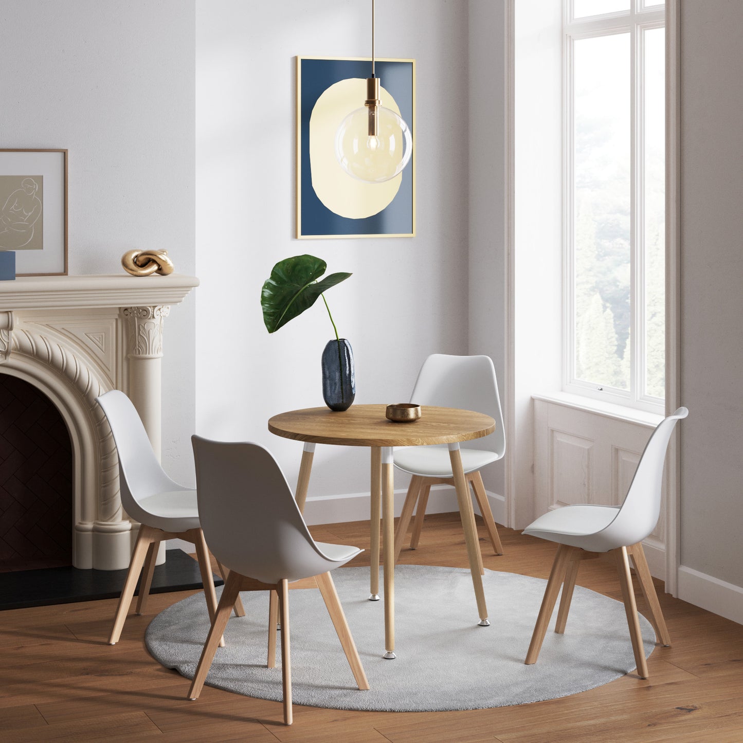 CHOTTO - Ando Dining Chairs - White x 4