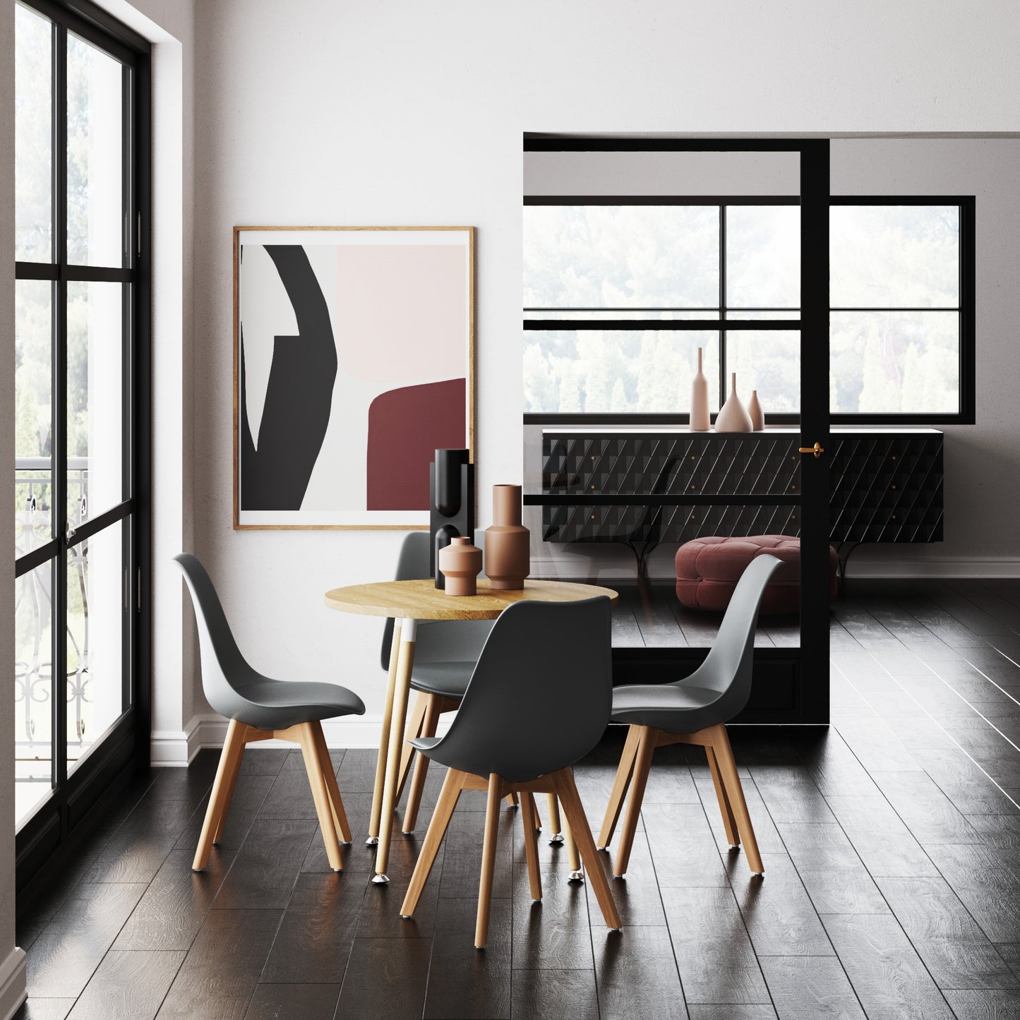 Chotto - Ando Dining Chairs - Grey ( set of 6)