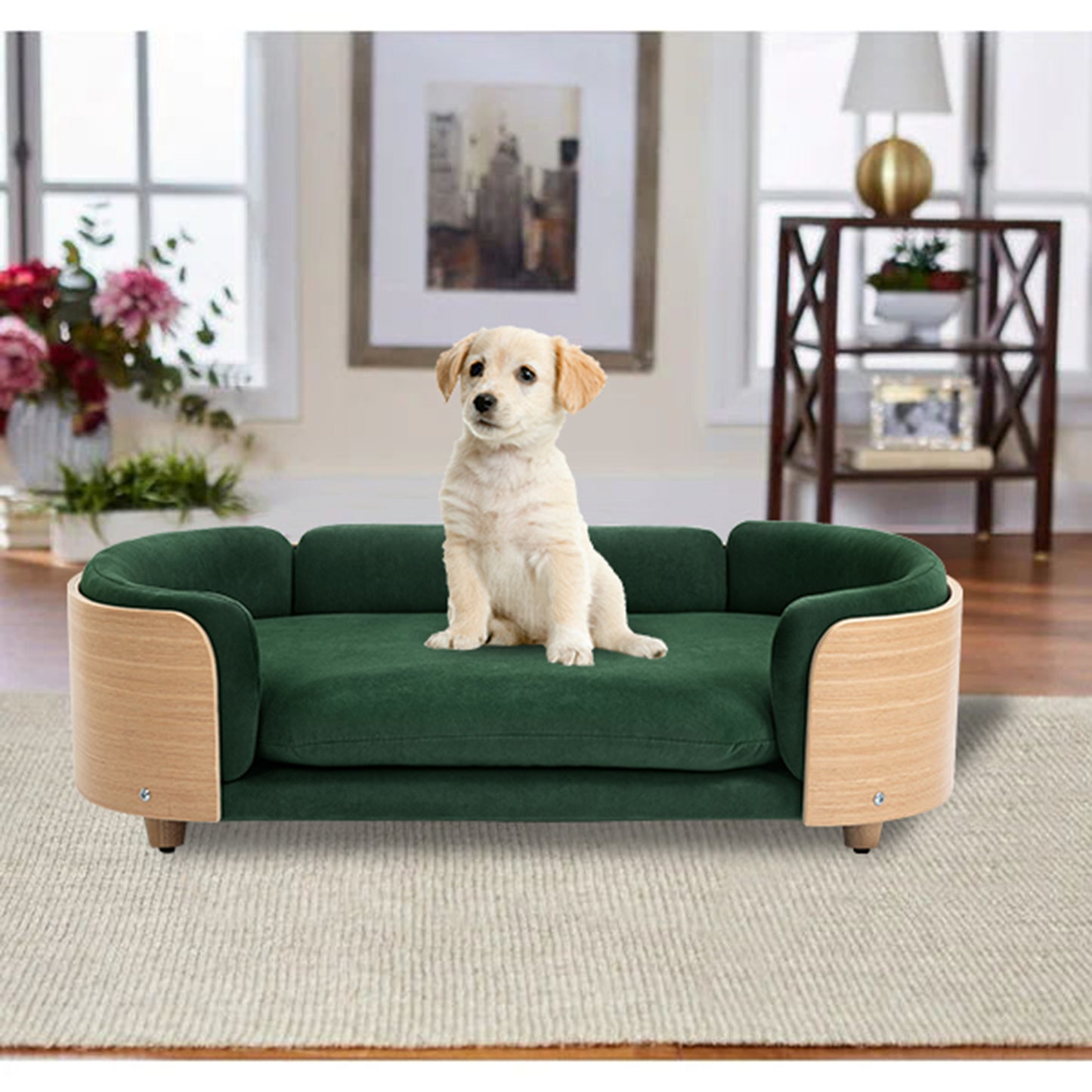 CHOTTO PET's - Fuwa Pet Sofa - Large Green